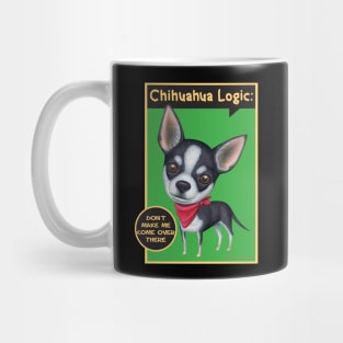 Cute posing Chihuahua Dog on Chihuahua in Red Bandana tee Mug